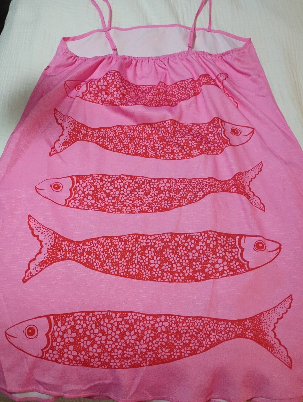 Pink Fish-Print Pet Fish Cover - Picture 2 of 4